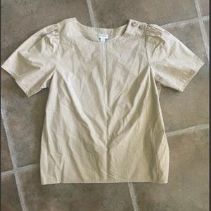 J. Crew short sleeve blouse with button detail size SM